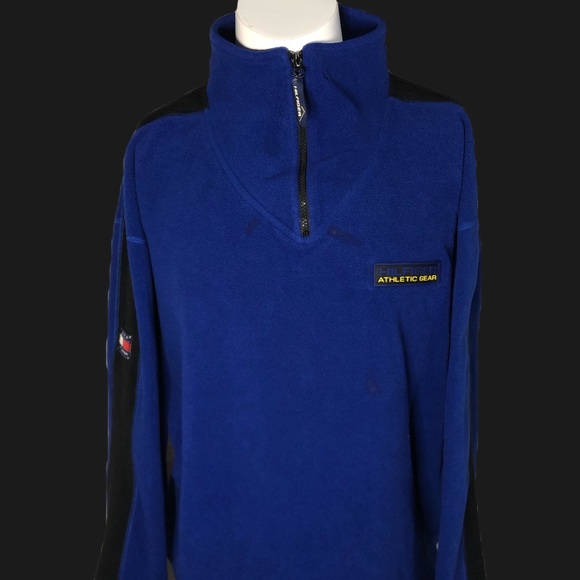 Tommy Hilfiger Shirts | Vintage Tommy Hilfiger Athletics 14 Zip Fleece | Color: Black/Blue | Size: L | Jbuchanan45's Closet